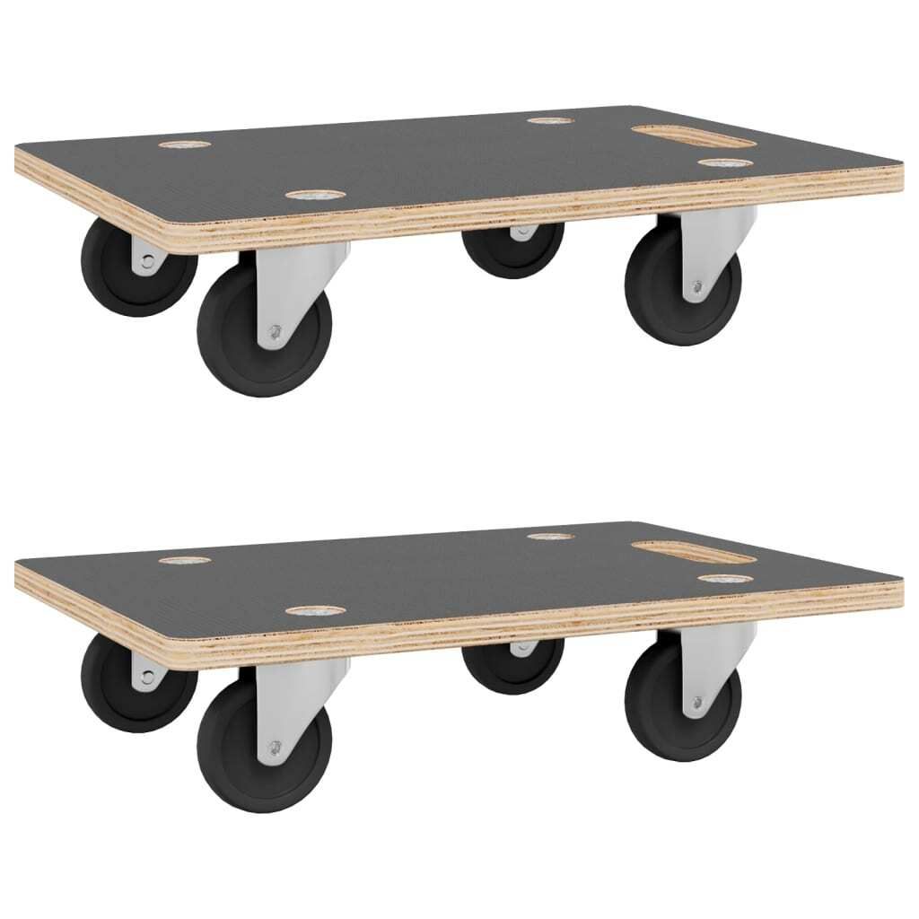 vidaXL Transportroller 2 Stk. Rechteckig 80x55x11,5 cm 250 kg