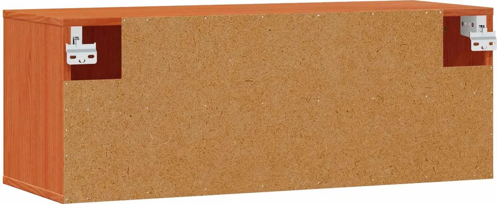 Armadietto a Muro Marrone Cera 80cm - Pino Massiccio Vero Legno - 8