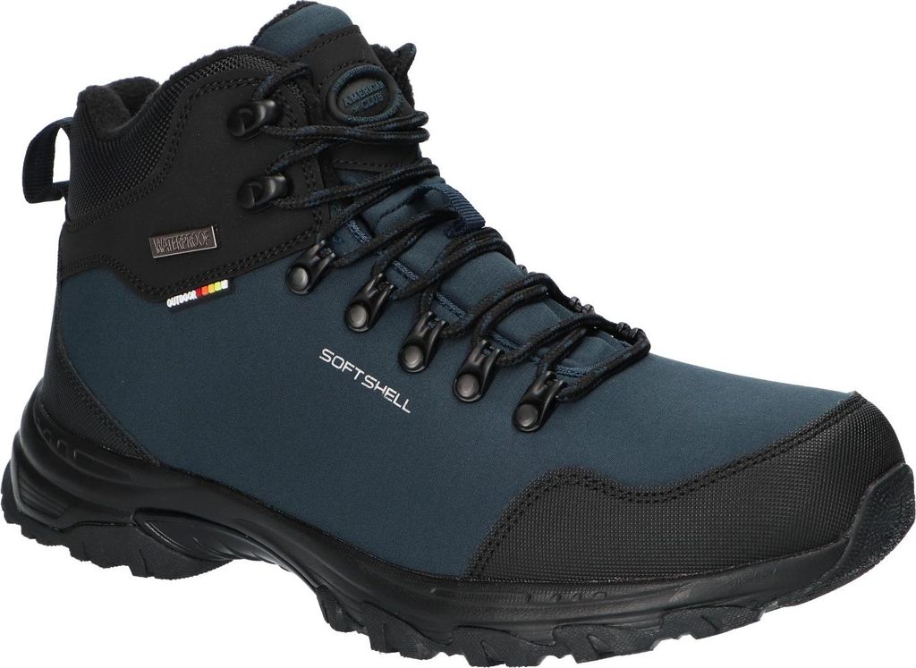 Winterstiefel, Softshell, Tripletex-Membran, Winterschuhe isoliert, rutschfest, Schnürung| American Club, Wt263, Navy 39