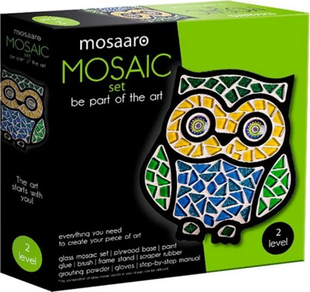 MOSAARO Set de mosaïques Hibou - Kit créatif complet pour enfants