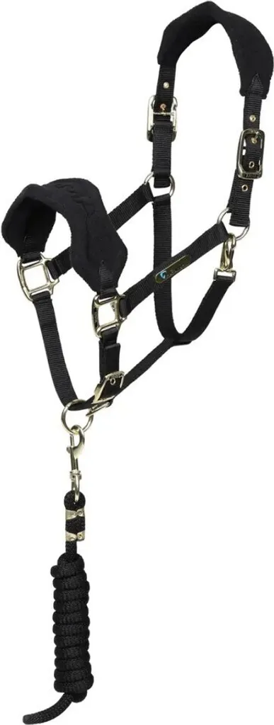 Licol en polaire anti-frottement ARMA avec sa longe pour poney