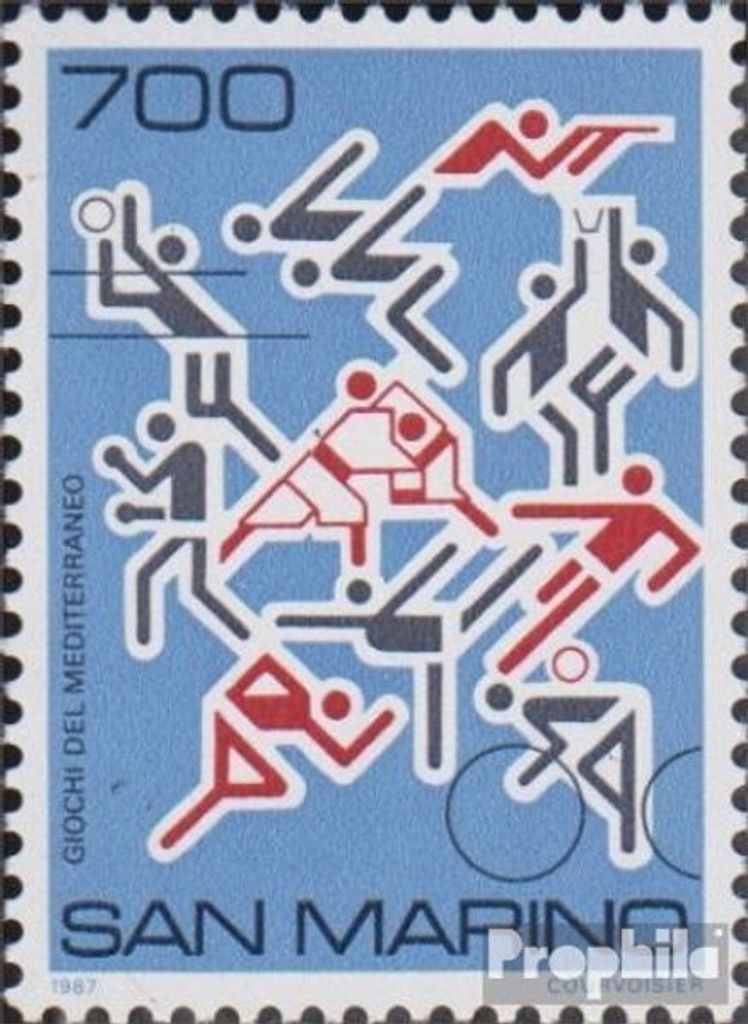 Briefmarken San Marino 1987 Mi 1373 (kompl.Ausg.) postfrisch Mittelmeerspiele