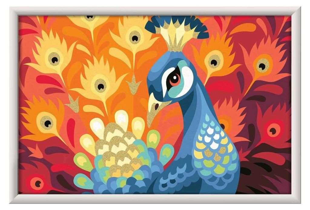 Ravensburger Malen nach Zahlen CreArt Stolzer Pfau Kunstset