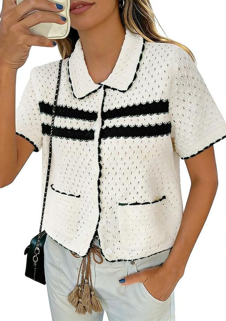 Eine lässige,locker sitzende und stylische Damenstrickjacke Produktbild 