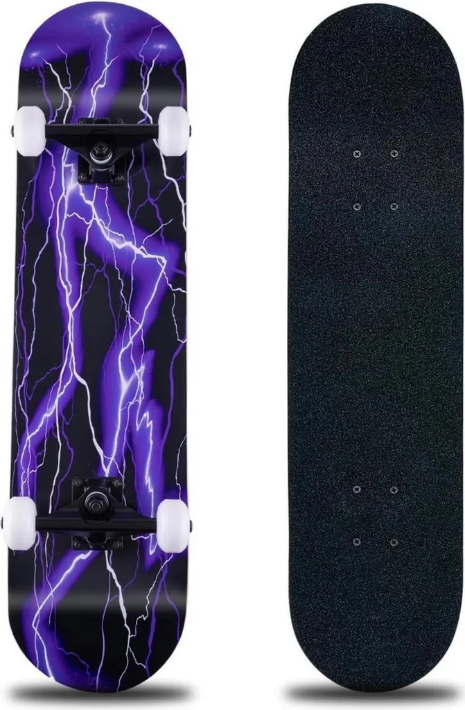 Planche à Roulettes Complète en Érable - Skateboard de Rue avec Roues 95A