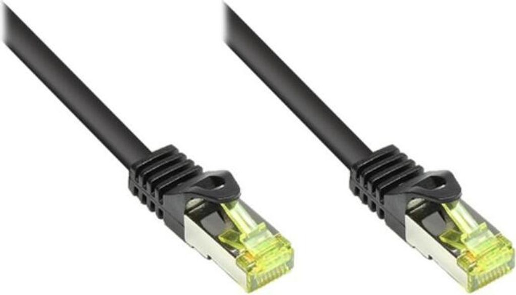 Patchkabel Cat. 7, 5m, S/FTP, halogenfrei, schwarz