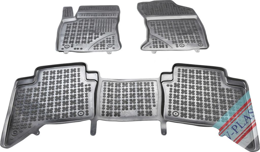 REZAW PLAST Fußmatten Set Gummi für TOYOTA HILUX Pick-up (GUN1) Vorne+Hinten