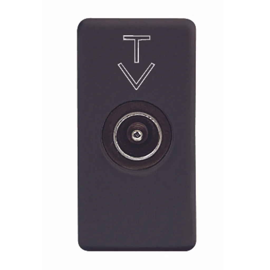 Prise TV murale coaxiale blanche Gewiss System pour antenne hertzienne