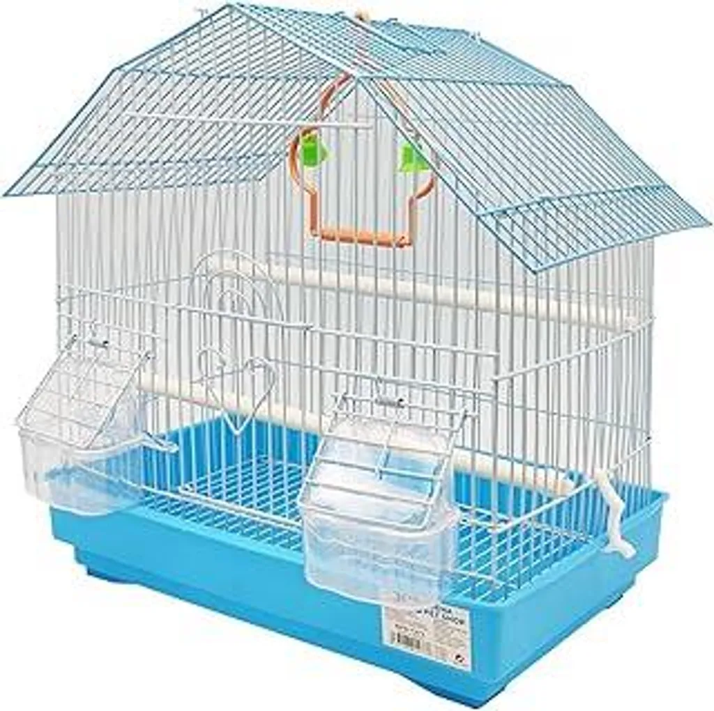Gabbia Uccelli 34x23,5x36 cm - Voliera per Canarini e Parrocchetti con Accessori