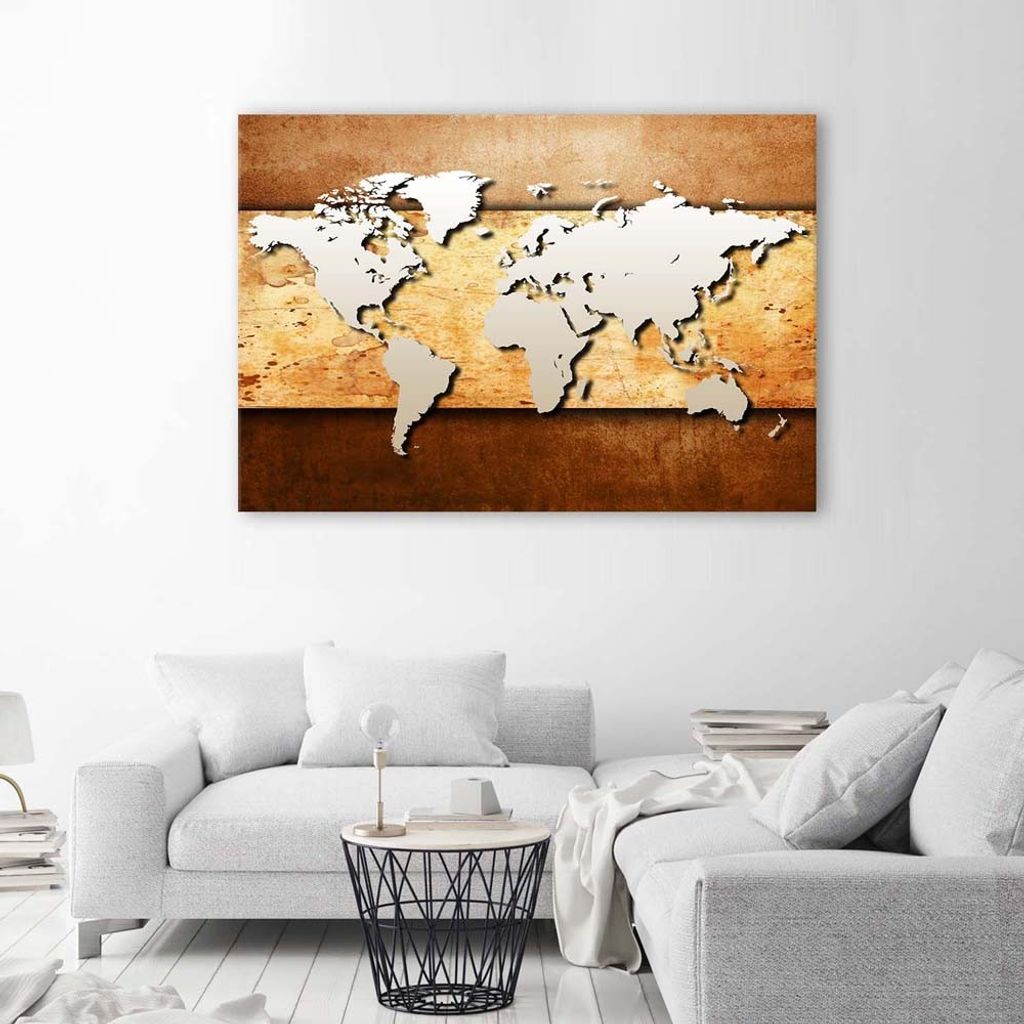 Leinwandbild Giraffe Afrika Handgemalt, 4-teilig, 100x70 Cm – Wanddeko Mit Galeriefeeling