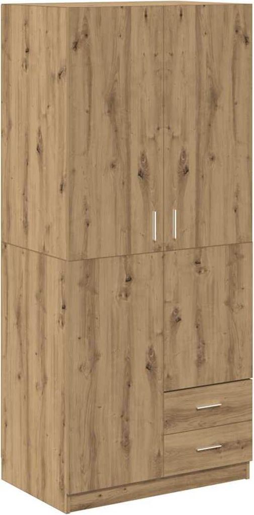 Kleiderschrank Artisan-Eiche 80x52x180 cm Holzwerkstoff