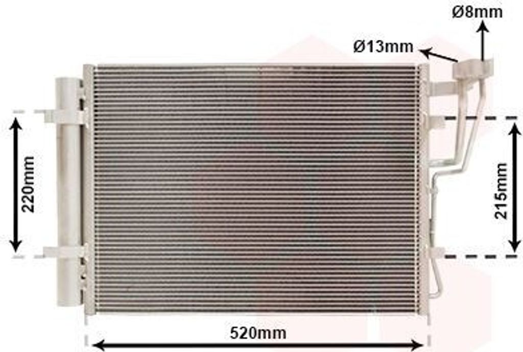 VAN WEZEL 83005198 Kondensator Klimaanlage Klimakondensator für HYUNDAI ix20 (JC) für KIA VENGA (YN) +Trockner