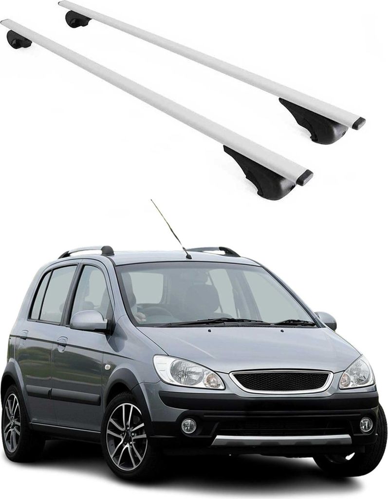 Dachträger Gepäckträger für Hyundai Getz 2002-2011 Grundträger Metall Silber 2x