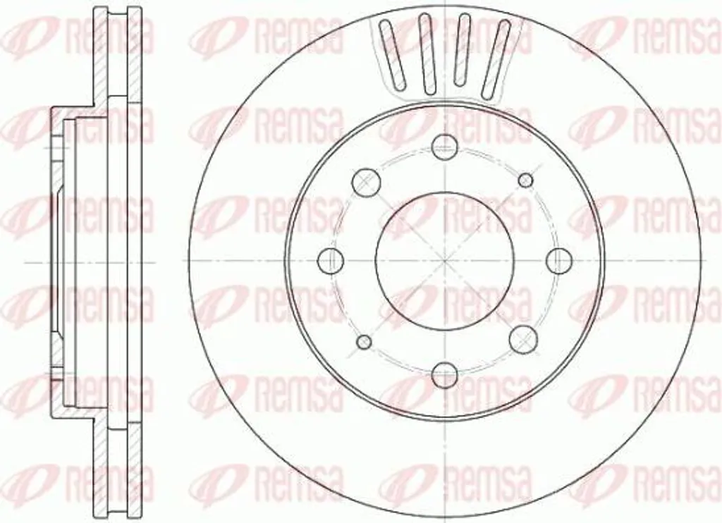 Disque de frein REMSA 6625.10 de rechange OE 51712M2010 haute qualité