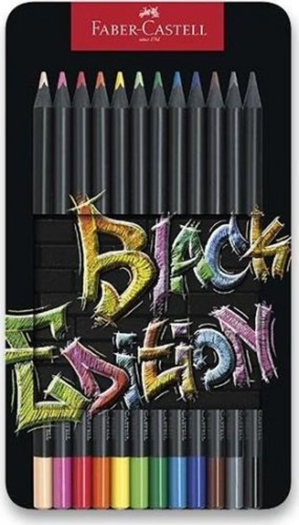 Faber Castell Buntstift BlackEdition 3,3 mm 12er Metalletui