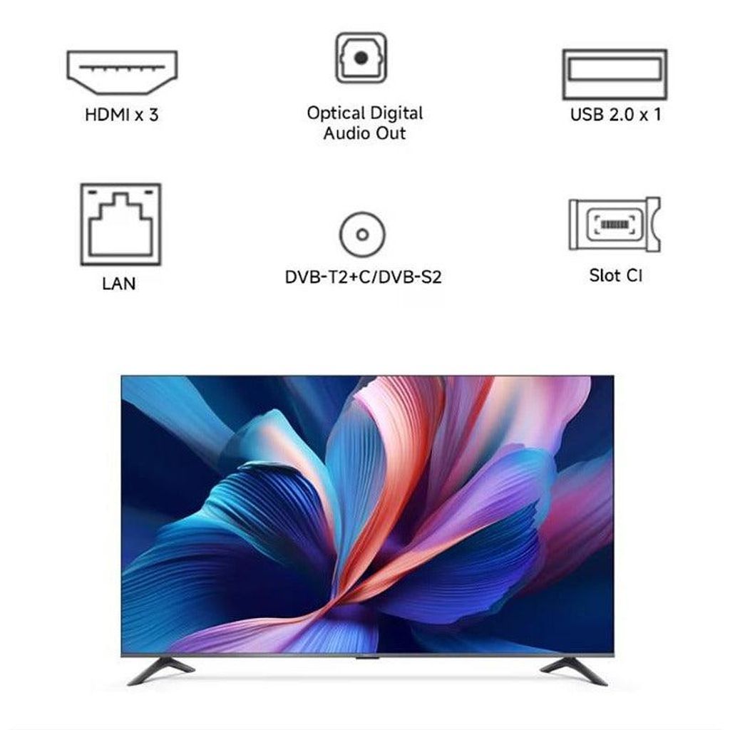Televízor Xiaomi A Pro 50 2026, ELA6088EU, QLED, 50 palcov, Obrázok produktu 