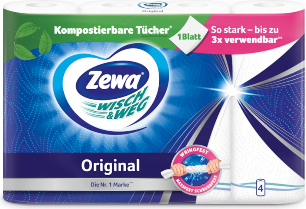 Zewa Wipe and Remove Original Innowacyjne mocne i odporne Zdjęcie produktu 