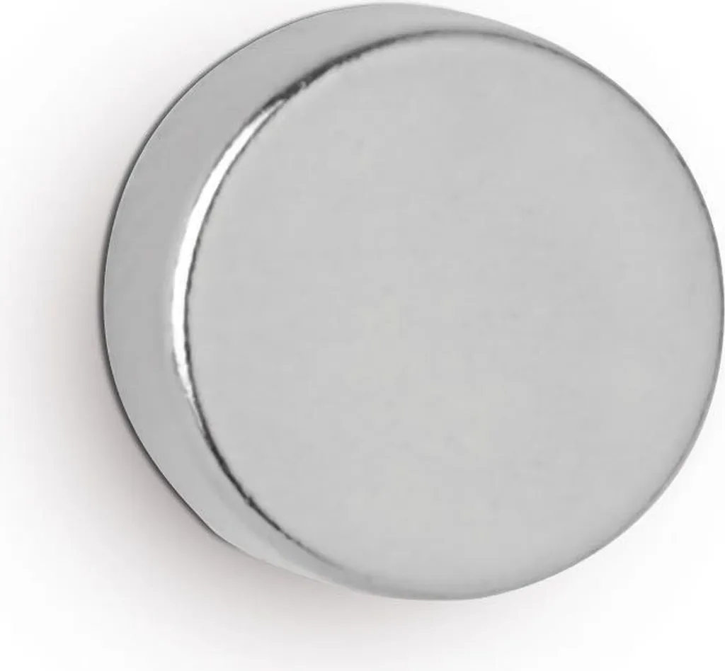 Magnete a disco al neodimio 3x8mm 1500g argento leggero PU=10x10 pezzi