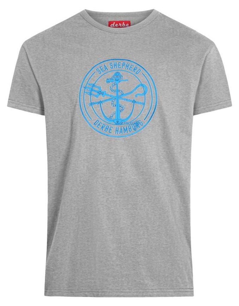 DERBE HAMBURG JF BARSCH MONO GOTS Herren T-Shirt Sea Produktbild 