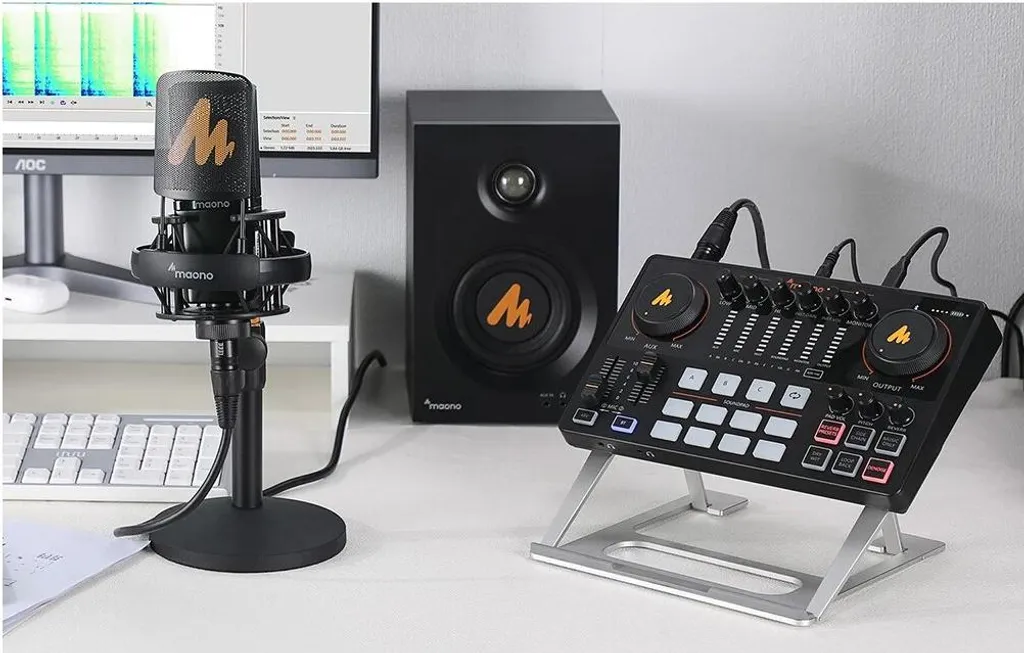 Maono AME2 Carte Son avec Effets Spéciaux et Bluetooth pour Podcast