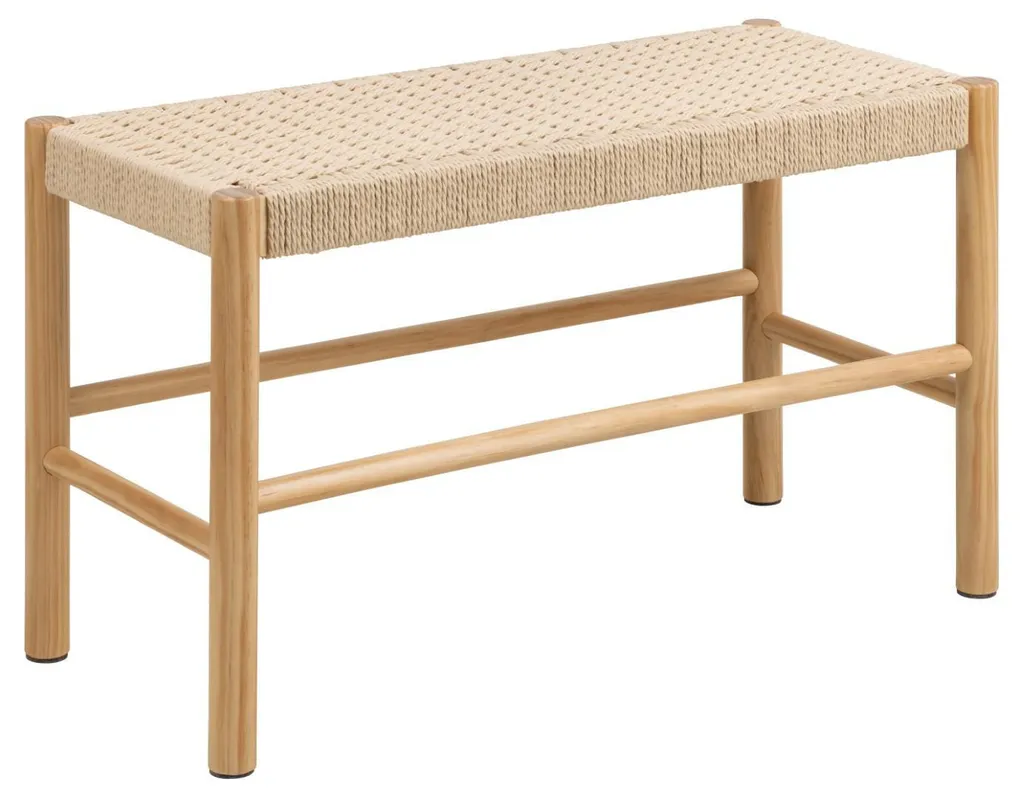 Banc d'Entrée Alvin Blanc en Bois - Idéal pour se Chausser avec Style