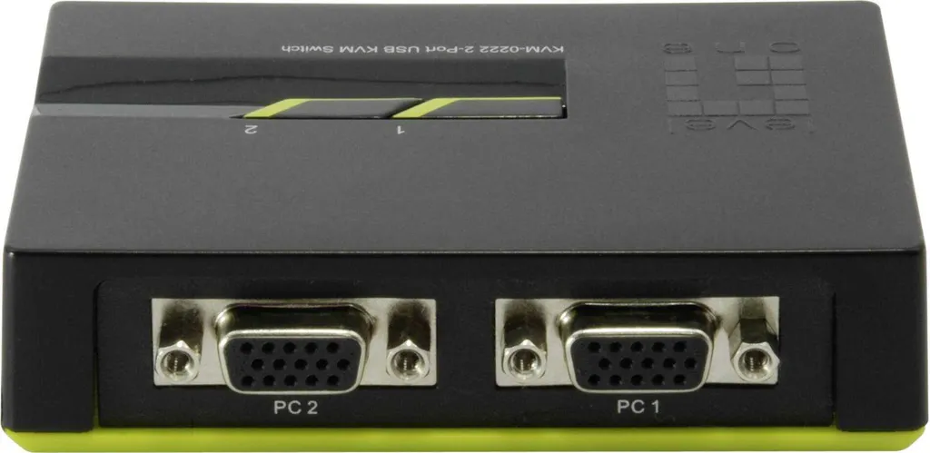 Switch KVM 2 PC pour Télétravail LevelOne ViewCon KVM-0222 USB et VGA - 2