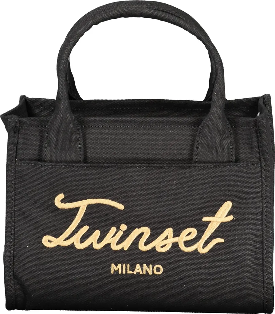 Sac Twinset Pour Femmes Noir en Cuir Souple - Élégance Intemporelle