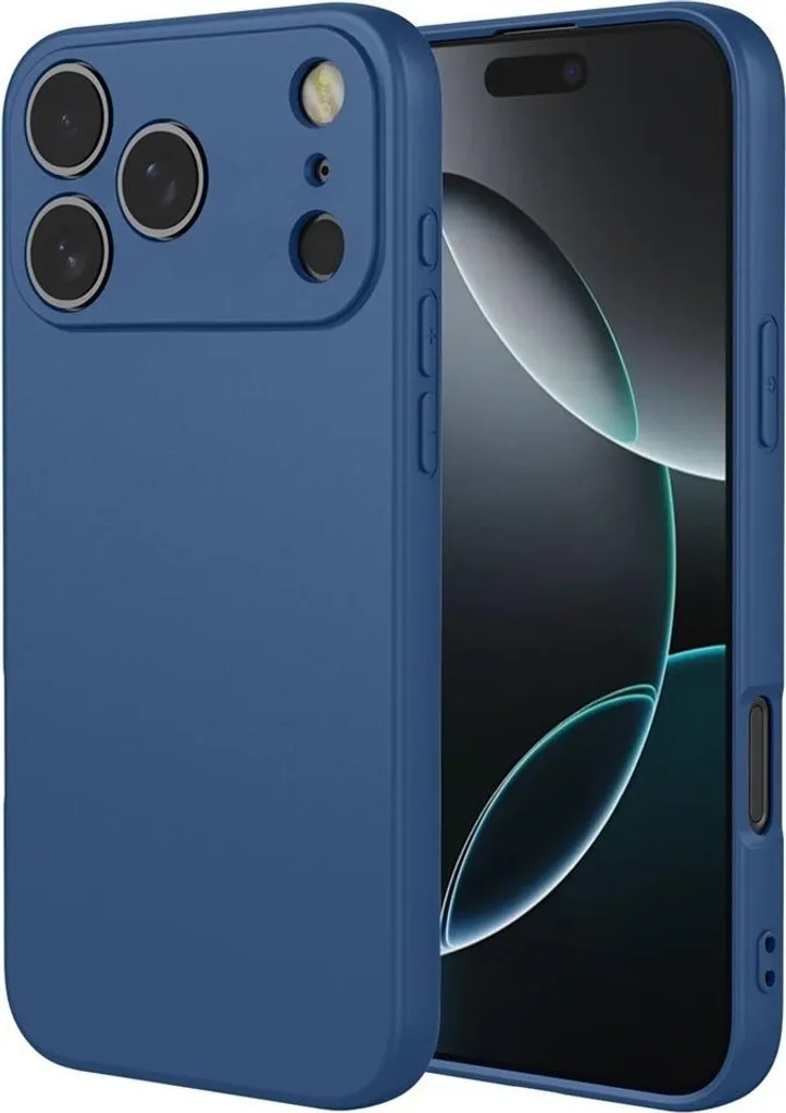 Cover Silicone iPhone 17 Pro Phonesta Soft Silk - Blu Scuro MagSafe