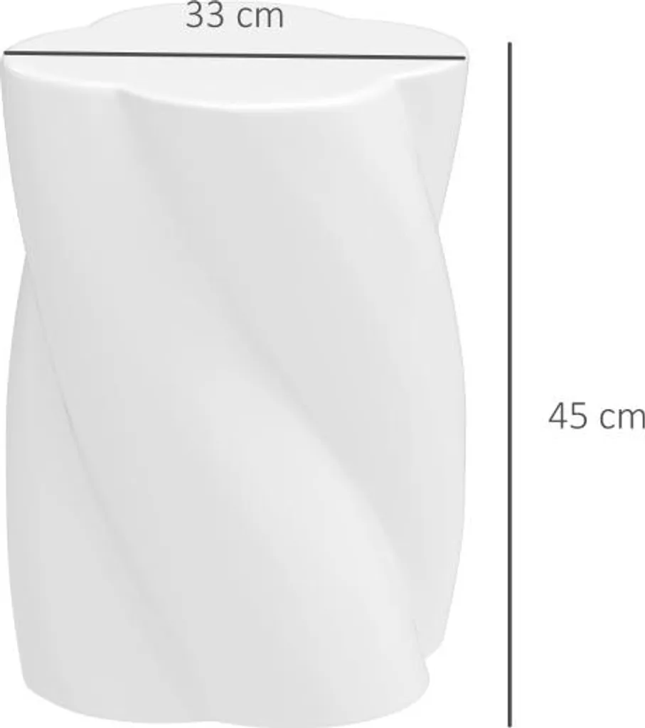 Tabouret de fleurs résistant aux intempéries céramique blanche
