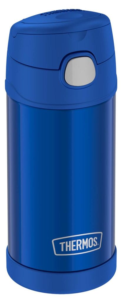 THERMOS FUNTAINER Strohflasche 0,35l Edelstahl navy Produktbild 