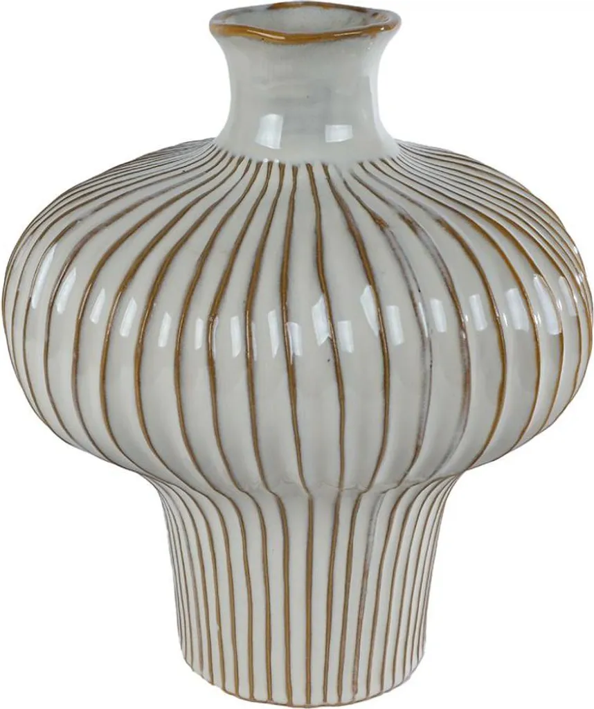 Vase Décoratif en Céramique Bicolore pour Salon et Intérieur Moderne