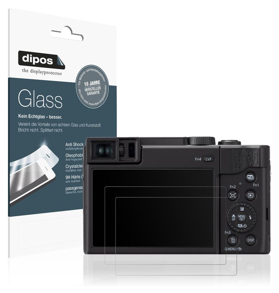 2x Schutzfolie für KODAK Pixpro FZ55 matt - Anti-Shock 9H Folie dipos Glass Kunststoffglas