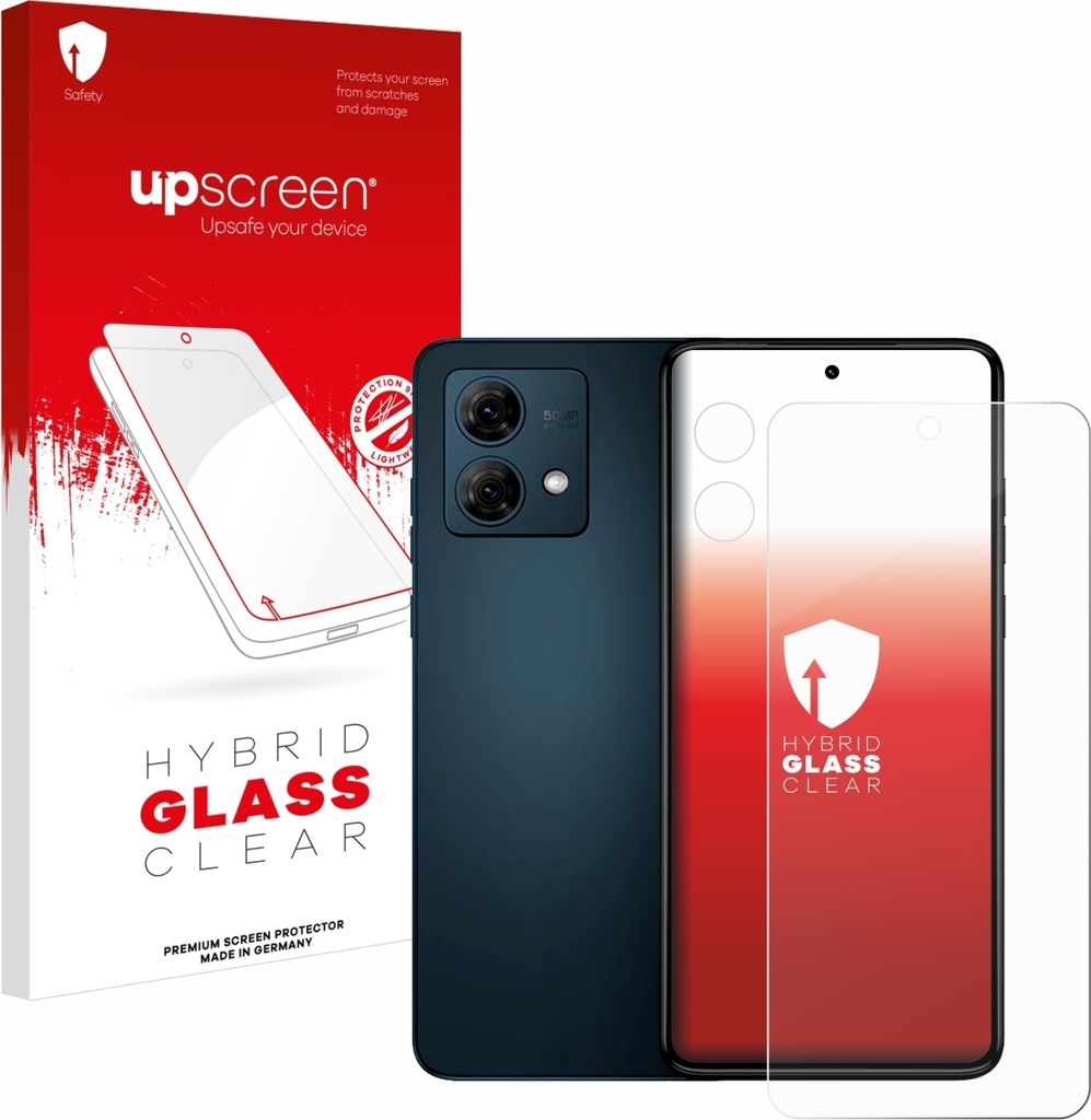 upscreen Schutzglas für Motorola Moto G84 (Display+Kamera) Schutzfolie Panzer Folie Glas Display Schutz klar