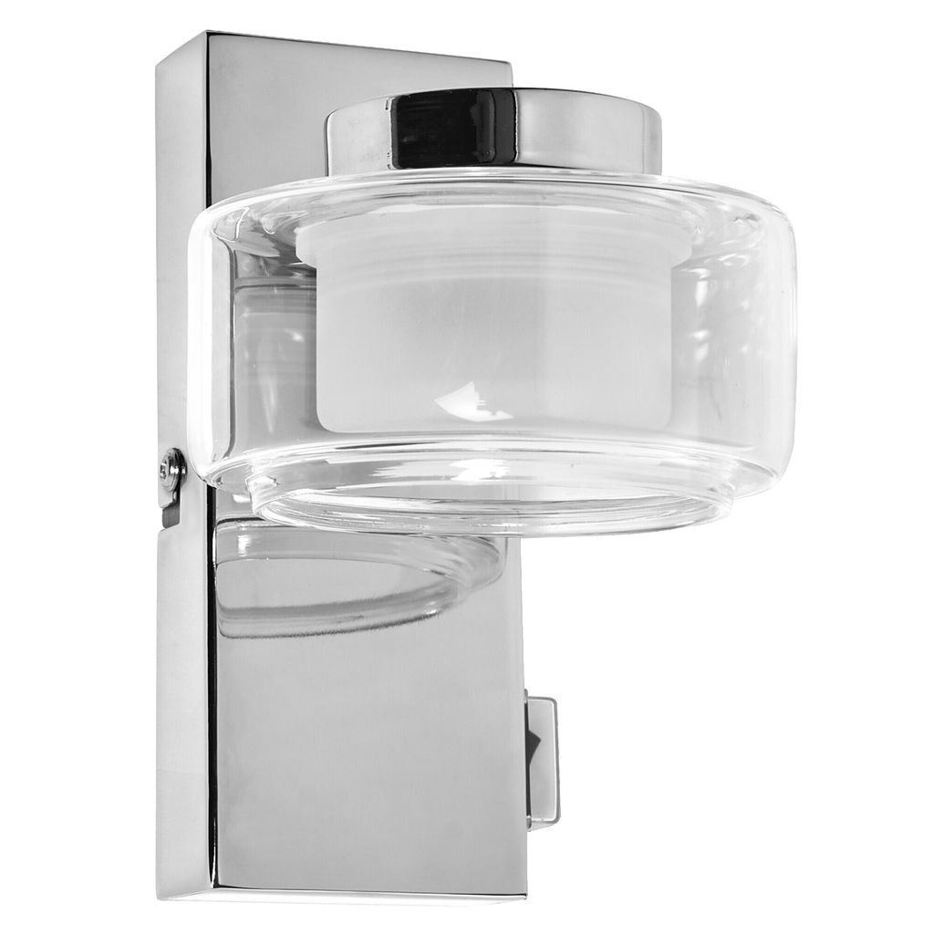 LEDVANCE ORBIS Flame Wand- und Deckenleuchte mit LED, Chrom, 5.5W, 350lm, 3000/4000K, Farbtemperatur via Wandschalter einstellbar (kaltweiß und wa...