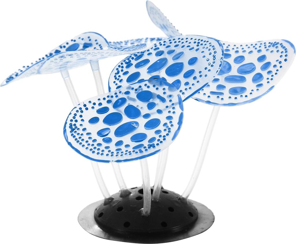 Aquarium Simulation Koralle Silikon 2.36"x3.15" Blau