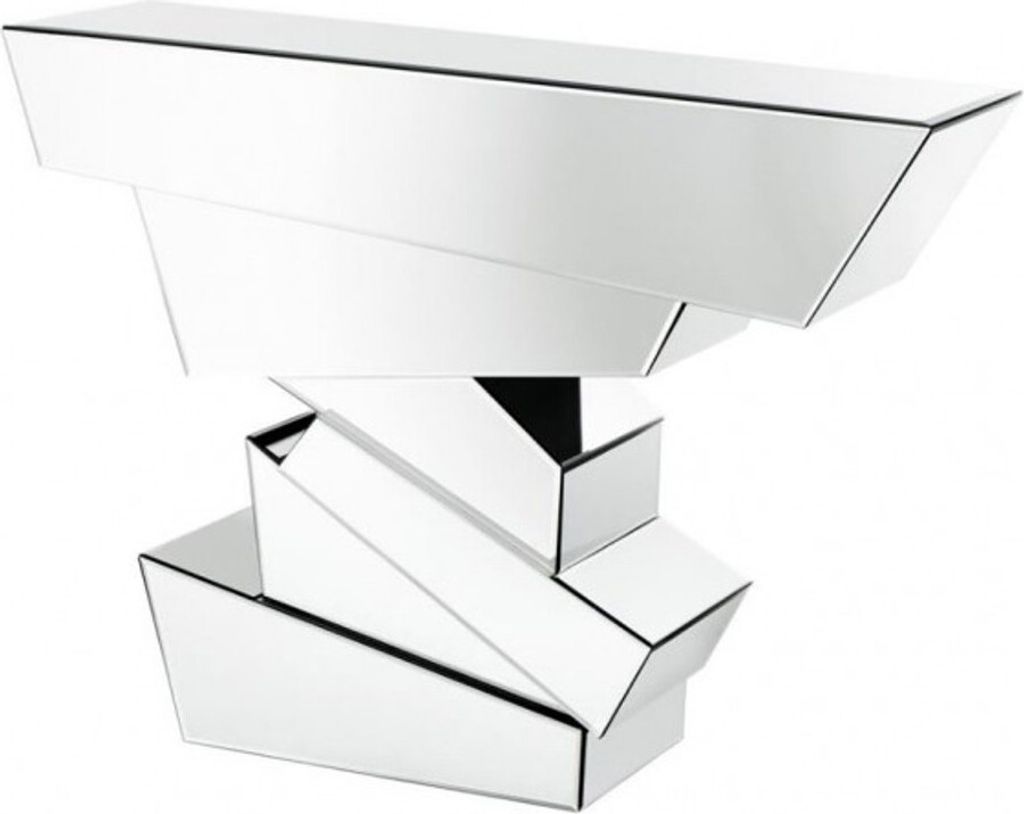 Casa Padrino Luxus Spiegelglas Konsole 120 x 40 x H. 90 cm - Luxus Hotel Möbel