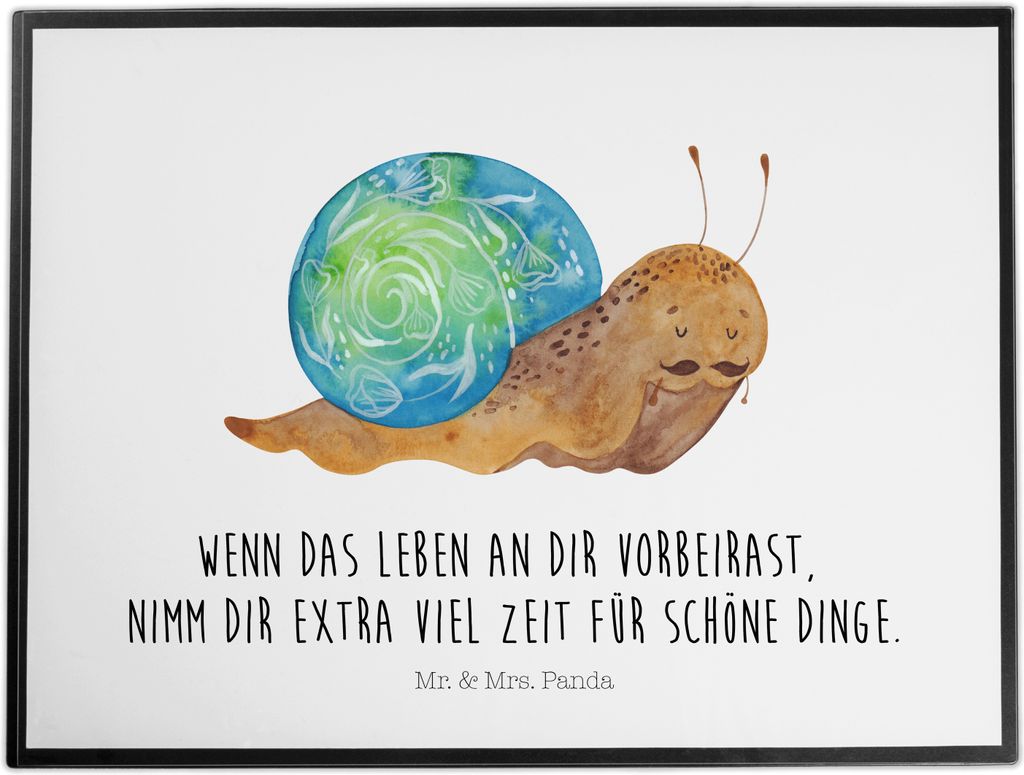 Mr. & Mrs. Panda Schreibunterlage Schnecke Sir - Weiß - Geschenk, Weisheit, Unterlage Schreibtisch, Motivation, schreibtischunterlage, Schnecken, ...