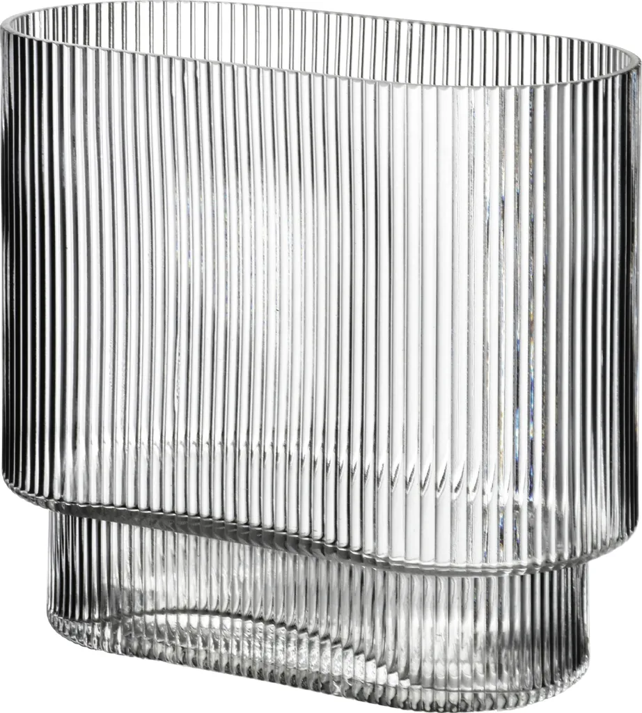 Vase en verre Serenite 19,5x10x18 cm transparent pour bouquets de fleurs