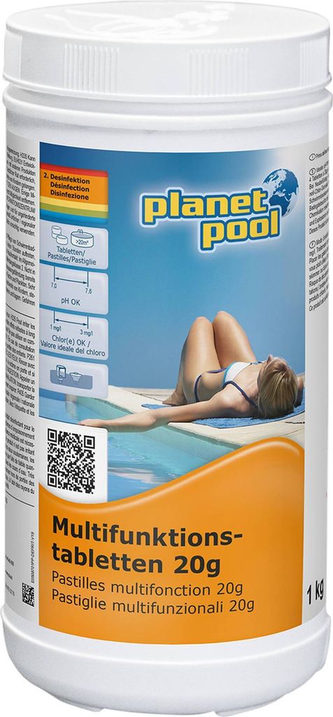 Planet Pool - Langzeit-Multifunktions-Tabletten 20 g, 1 kg Produktbild 