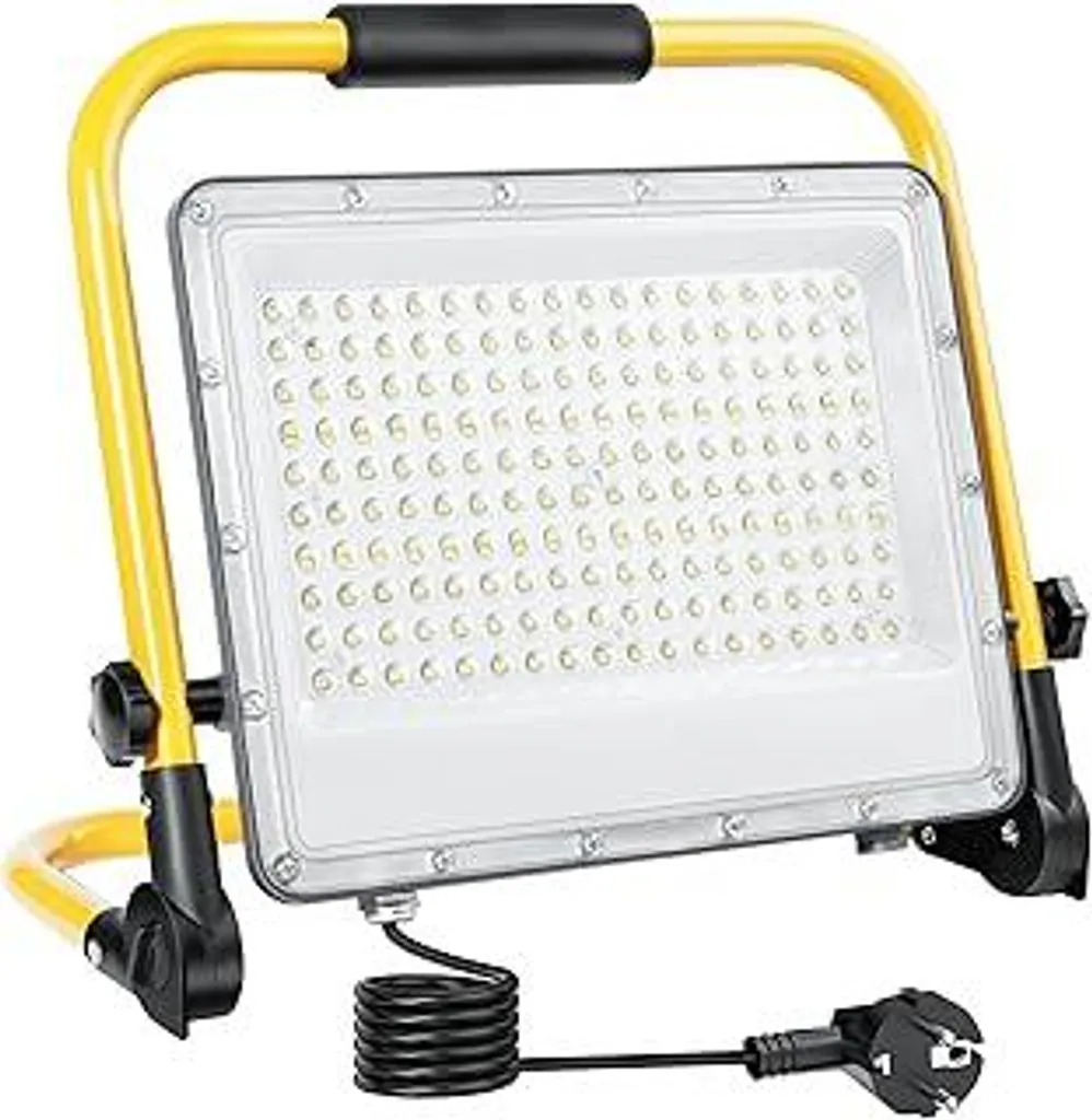 Proiettore LED 200W da Cantiere 20000lm 6500K con Treppiede Professionale