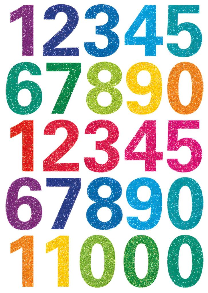 Herma Sticker MAGIC Zahlen glittery 1 Bl Produktbild 