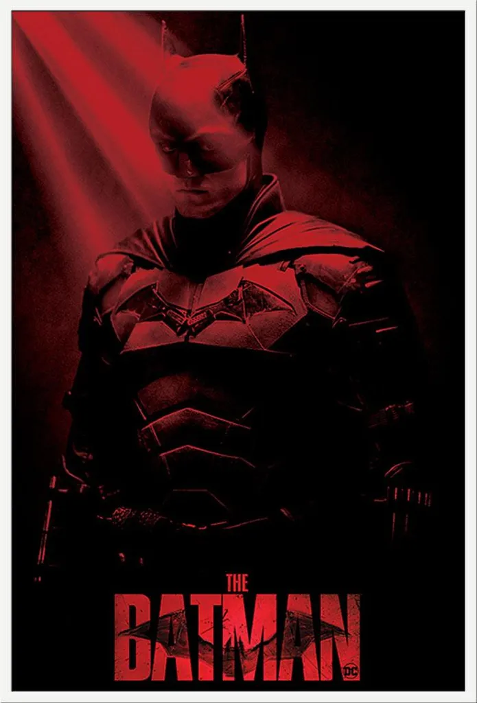 Affiche Batman sans Plis avec Cadre Shinsuke Blanc et Protection Acrylique