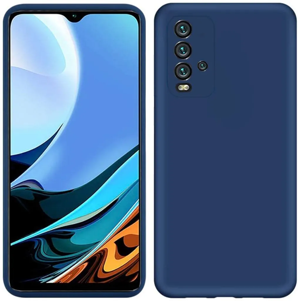 Cover Blu Notte Xiaomi Redmi 9T Silicone Liquido Soft-Touch