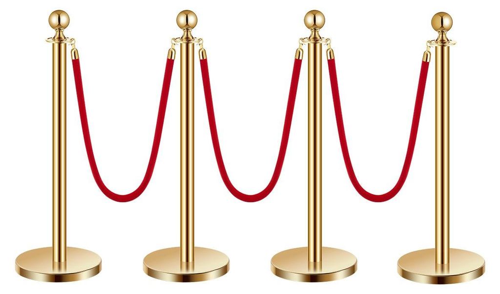 Sistema di guida pedonale VEVOR (4 pezzi) con 3 corde di Immagine del prodotto 