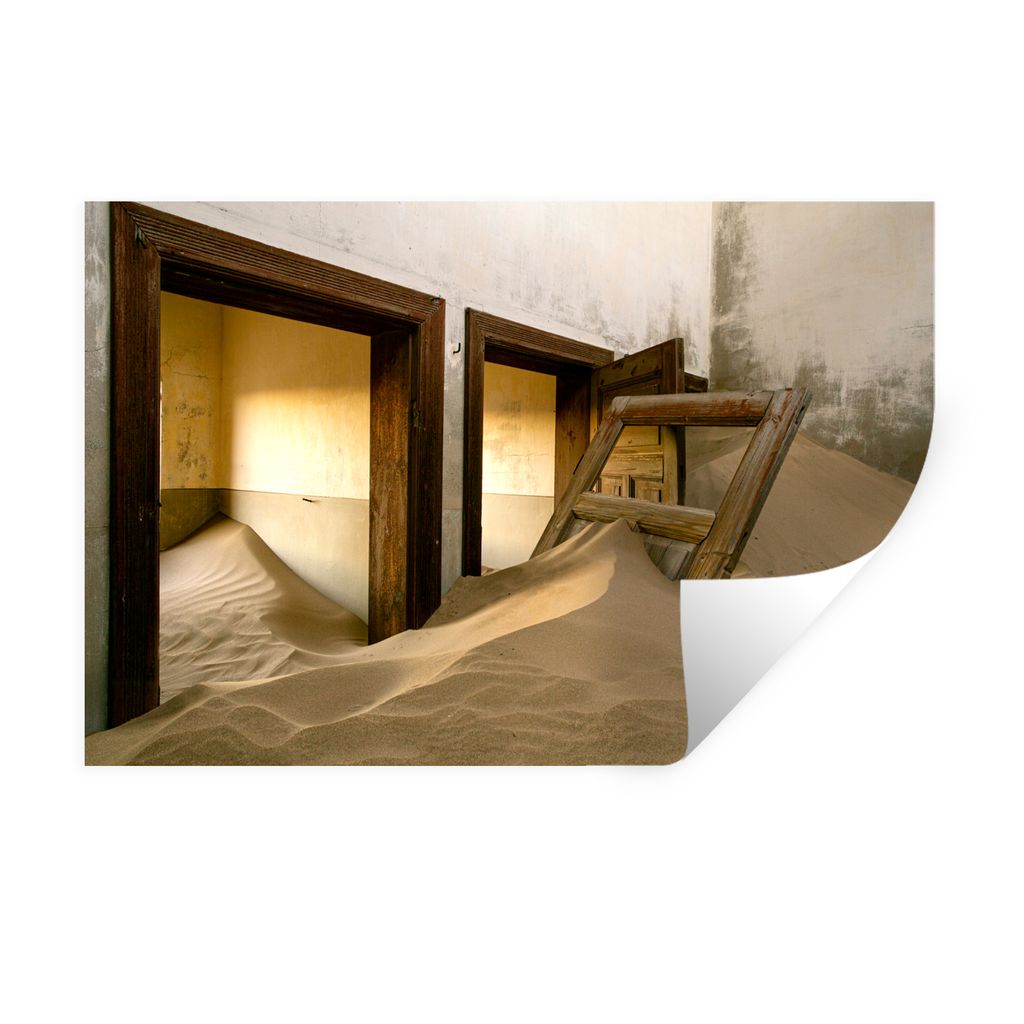 MuchoWow Wandtattoo Wandsticker Wandaufkleber Sand - Architektur - Wüste - Tür 30x20 cm Selbstklebend und Repositionierbar - Wierderverwendbar ...