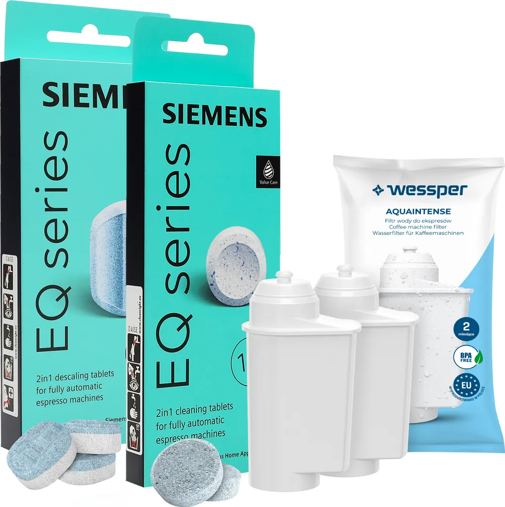Kit d'entretien pour machine café Siemens et filtres AquaIntense - 5