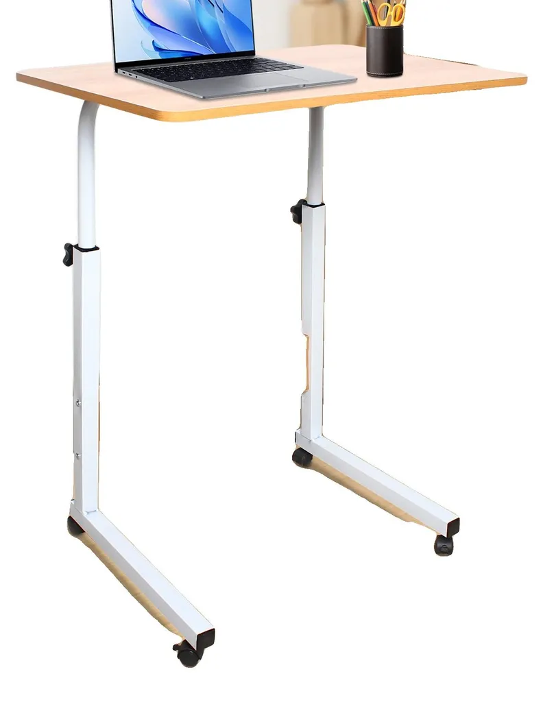 Tablette ordinateur portable hauteur réglable blanche pour mal de dos