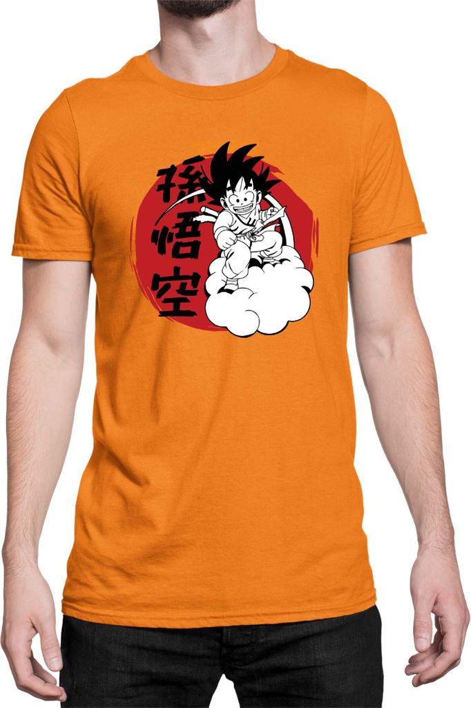 Herren T-Shirt Dragon Anime Manga Ball Z Goku 03, Man 3XL / Orange
