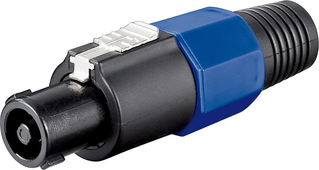 Goobay PA-Lautsprecherstecker - schraubbar, mit Knickschutz, 4-polig