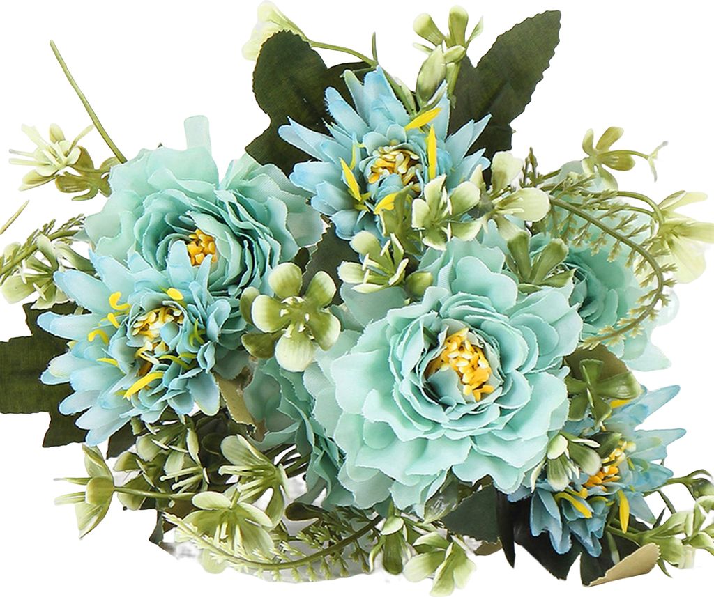 künstliche Blume lebendige Zierliebhaber ohne Wither Clear Textur Simulation Dahlia Wohnkultur-Blau